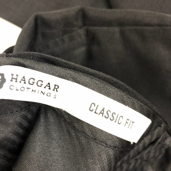 Haggar Men's Textured Stria Pleat-Front Dress Pant - Picture 6 of 8